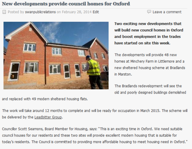 New developments provide council homes for Oxford